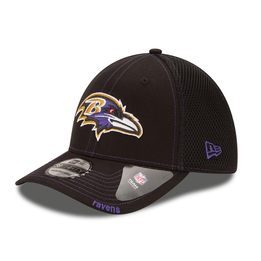 Baltimore Ravens New Era Neo 39THIRTY Flex Hat - Black -