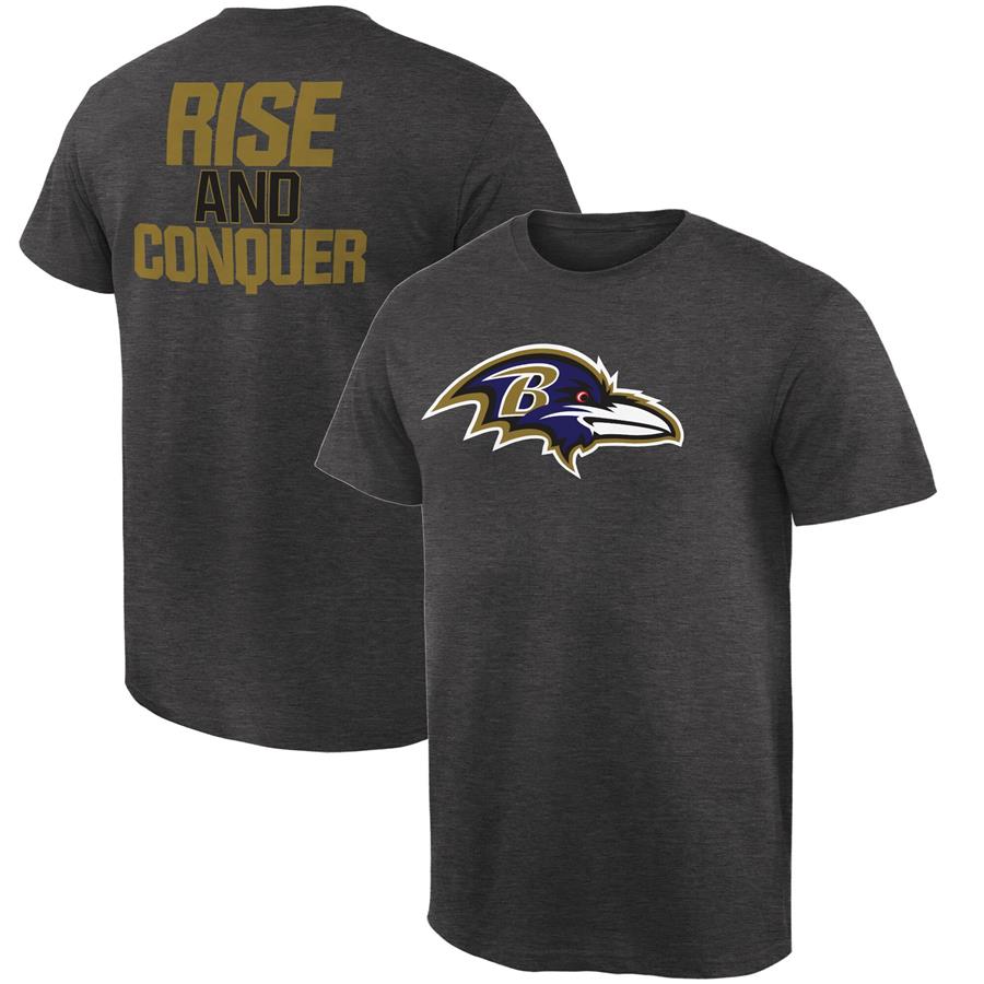 Baltimore Ravens NFL Pro Line by Fanatics Branded Rally Logo T-Shirt - Heathered Gray