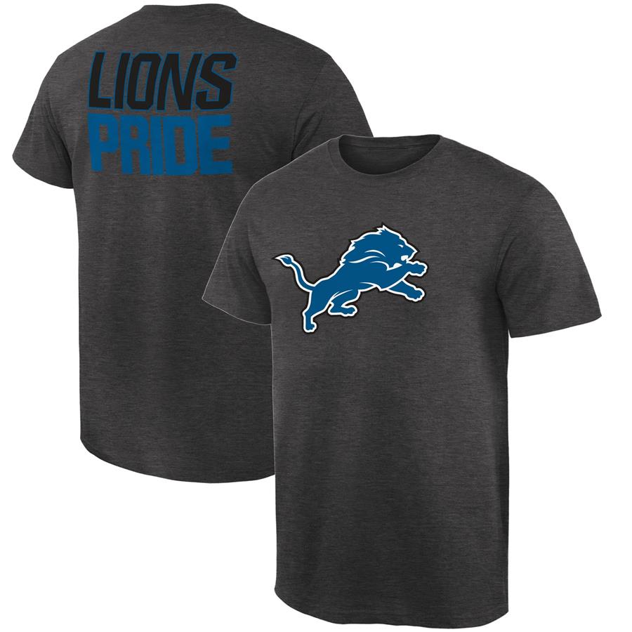 Detroit Lions NFL Pro Line by Fanatics Branded Rally Logo T-Shirt - Heathered Gray