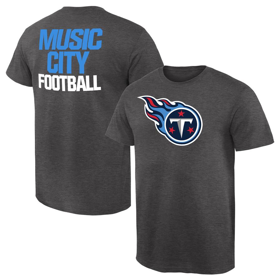 Tennessee Titans NFL Pro Line by Fanatics Branded Rally Logo T-Shirt - Heathered Gray
