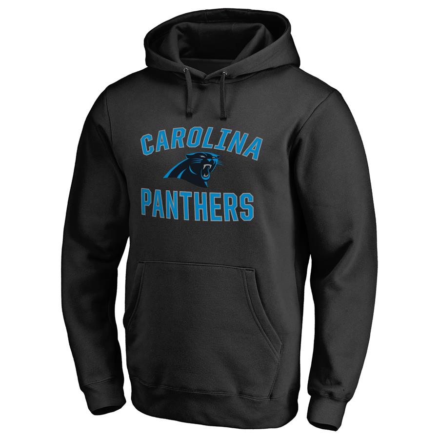 Carolina Panthers NFL Pro Line Victory Arch Pullover Hoodie - Black