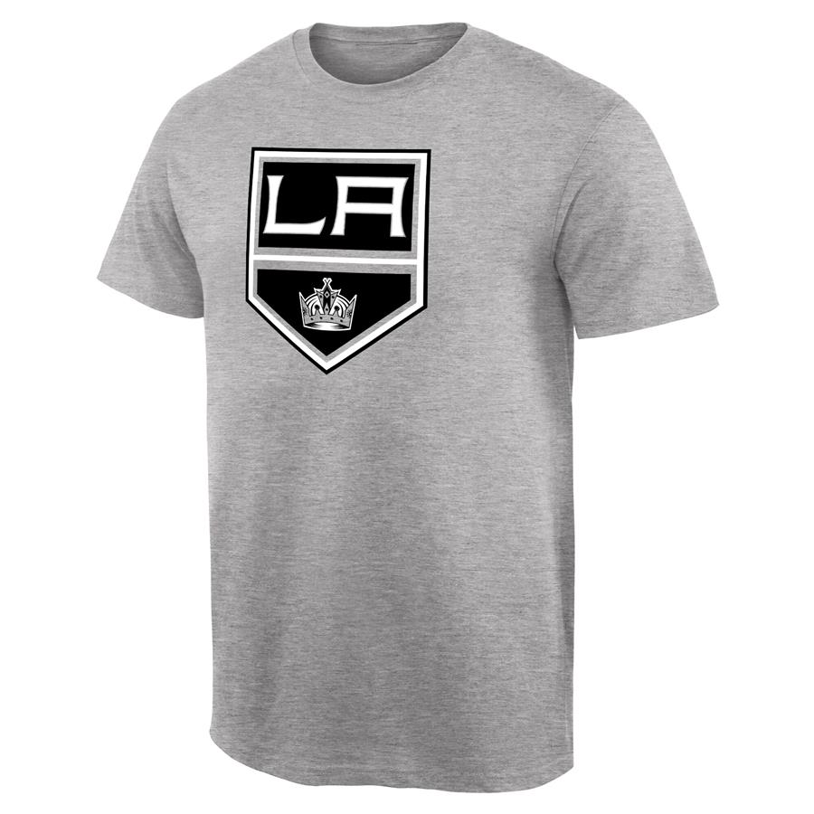 Los Angeles Kings Team Primary Logo T-Shirt - Ash