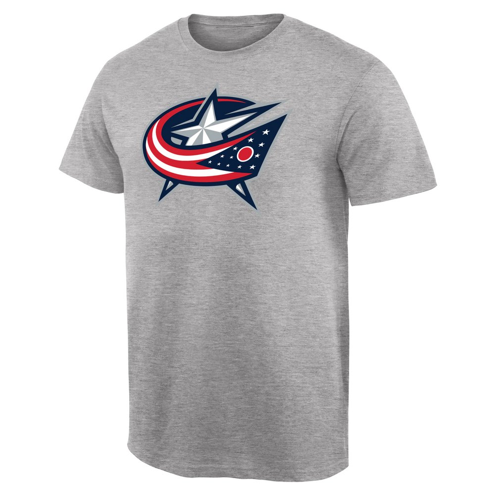 Columbus Blue Jackets Team Primary Logo T-Shirt - Ash