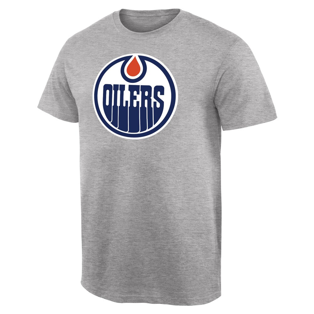 Edmonton Oilers Team Primary Logo T-Shirt - Ash