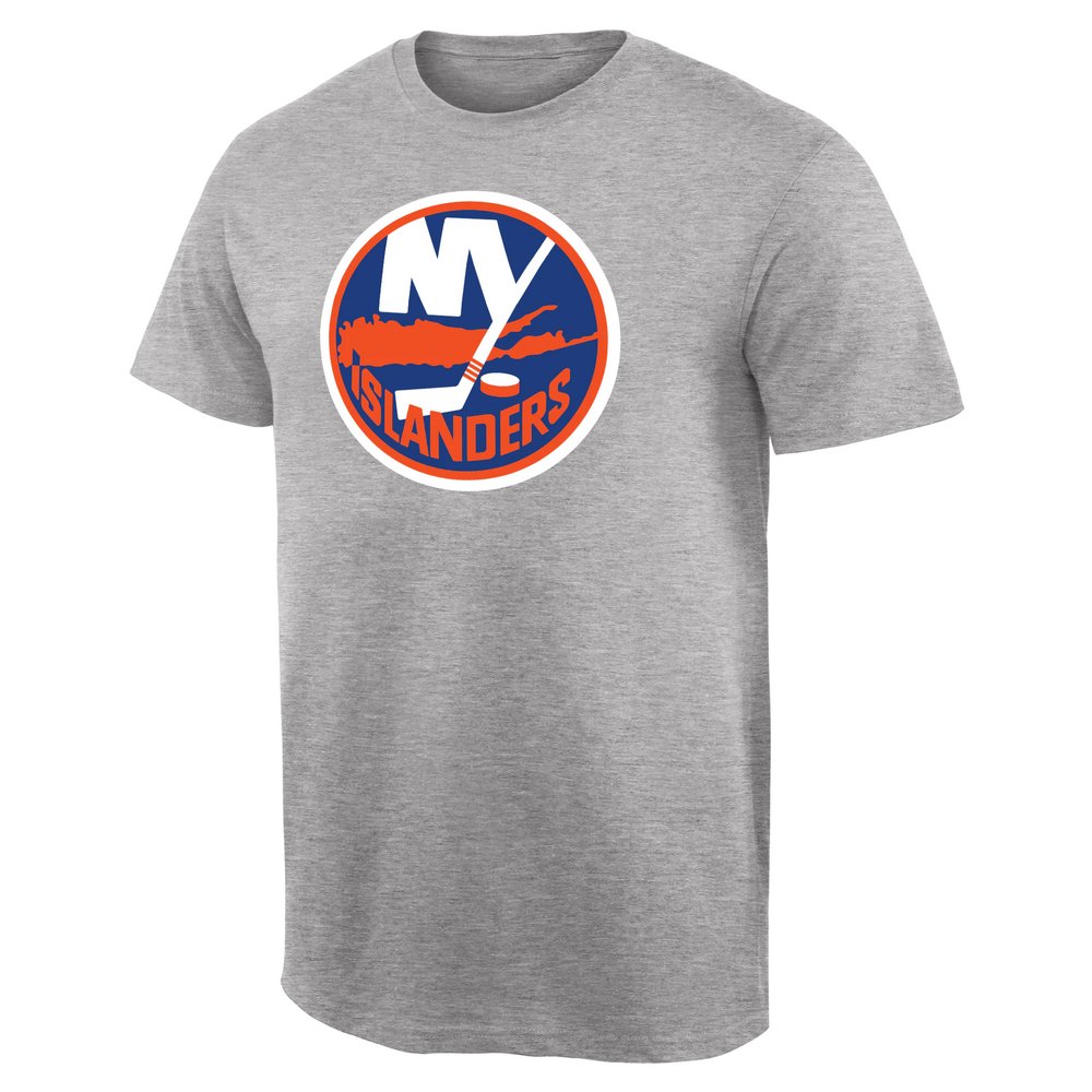 New York Islanders Team Primary Logo T-Shirt - Ash