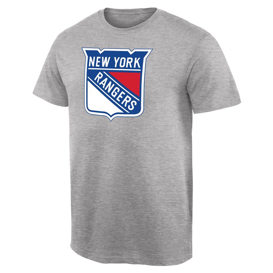 New York Rangers Team Primary Logo T-Shirt - Ash