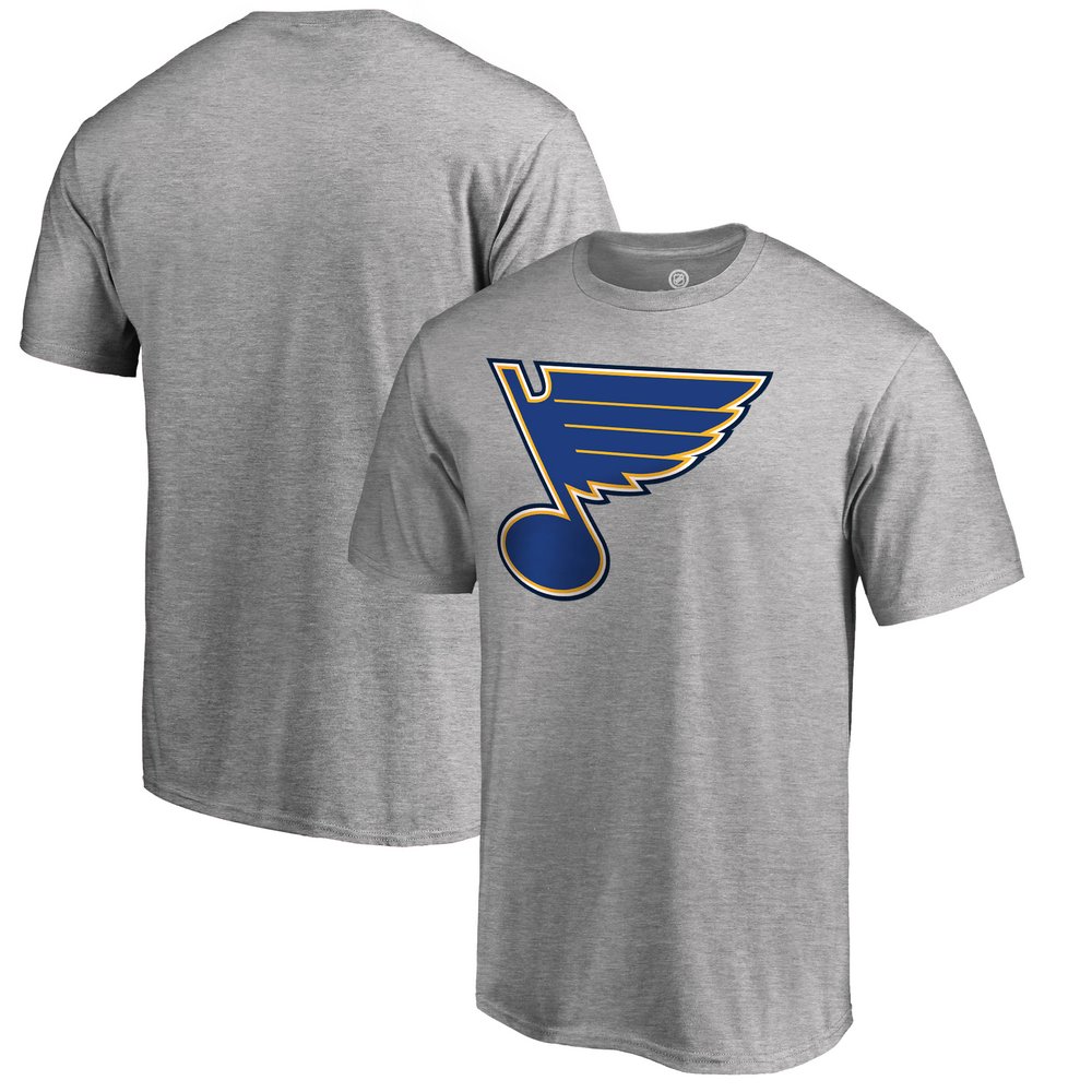 St. Louis Blues Team Primary Logo T-Shirt - Ash