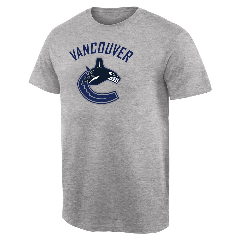 Vancouver Canucks Team Primary Logo T-Shirt - Ash