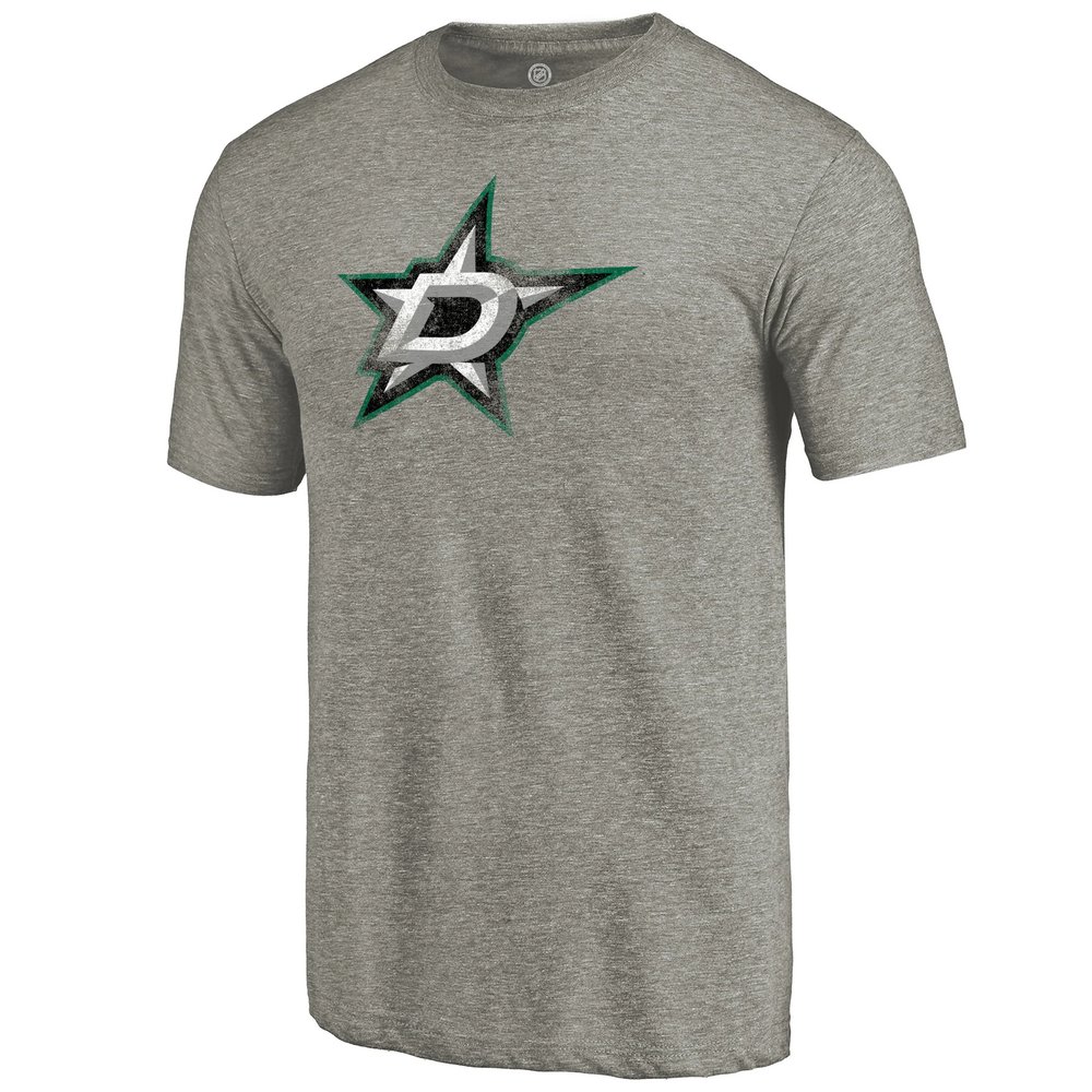 Футболка Dallas Stars Distressed Team Logo Tri-Blend (светло-серый)