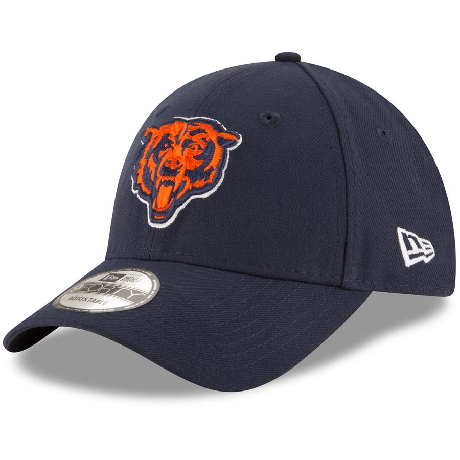 Chicago Bears New Era Bear Head The League 9FORTY Adjustable Hat - Navy