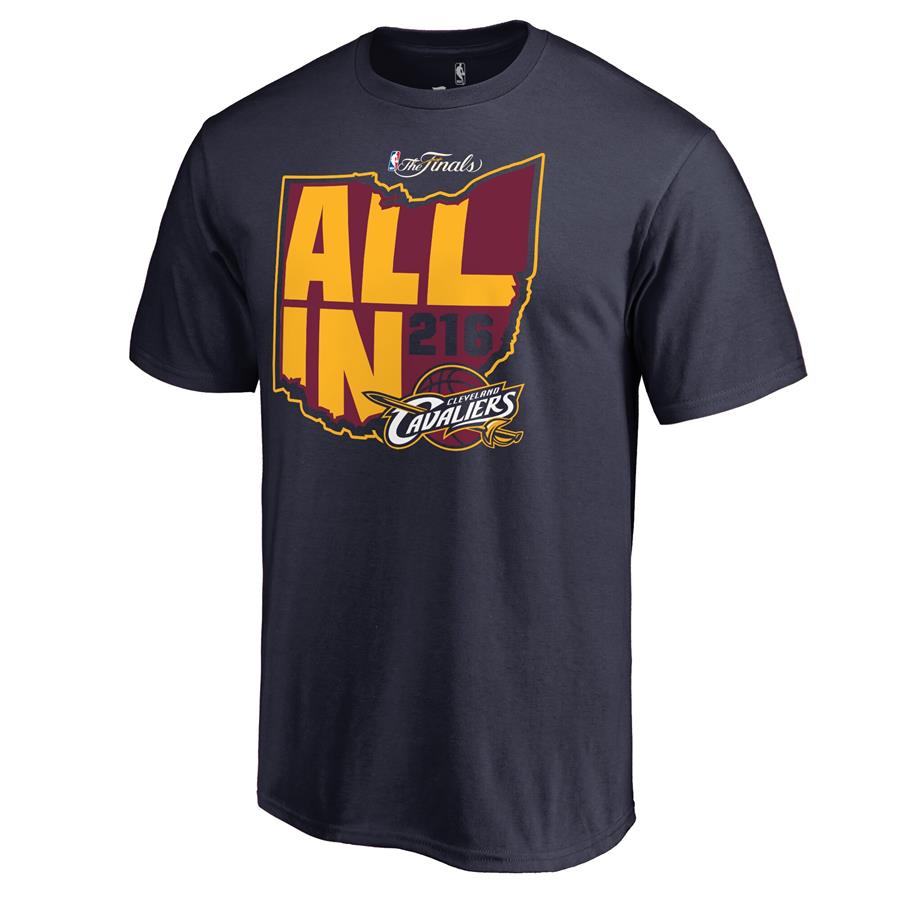 Cleveland Cavaliers 2016 NBA Finals Bound All In T-Shirt - Navy