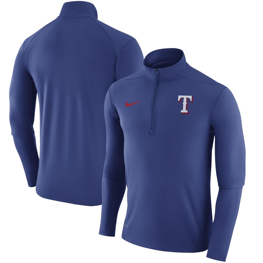 Texas Rangers Nike Element Half-Zip Performance Top - Royal