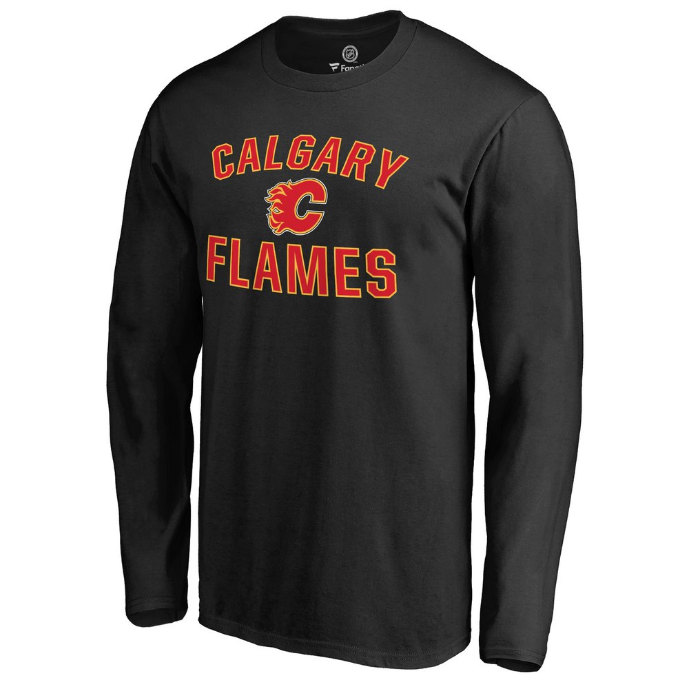 Calgary Flames Victory Arch Long Sleeve T-Shirt - Black