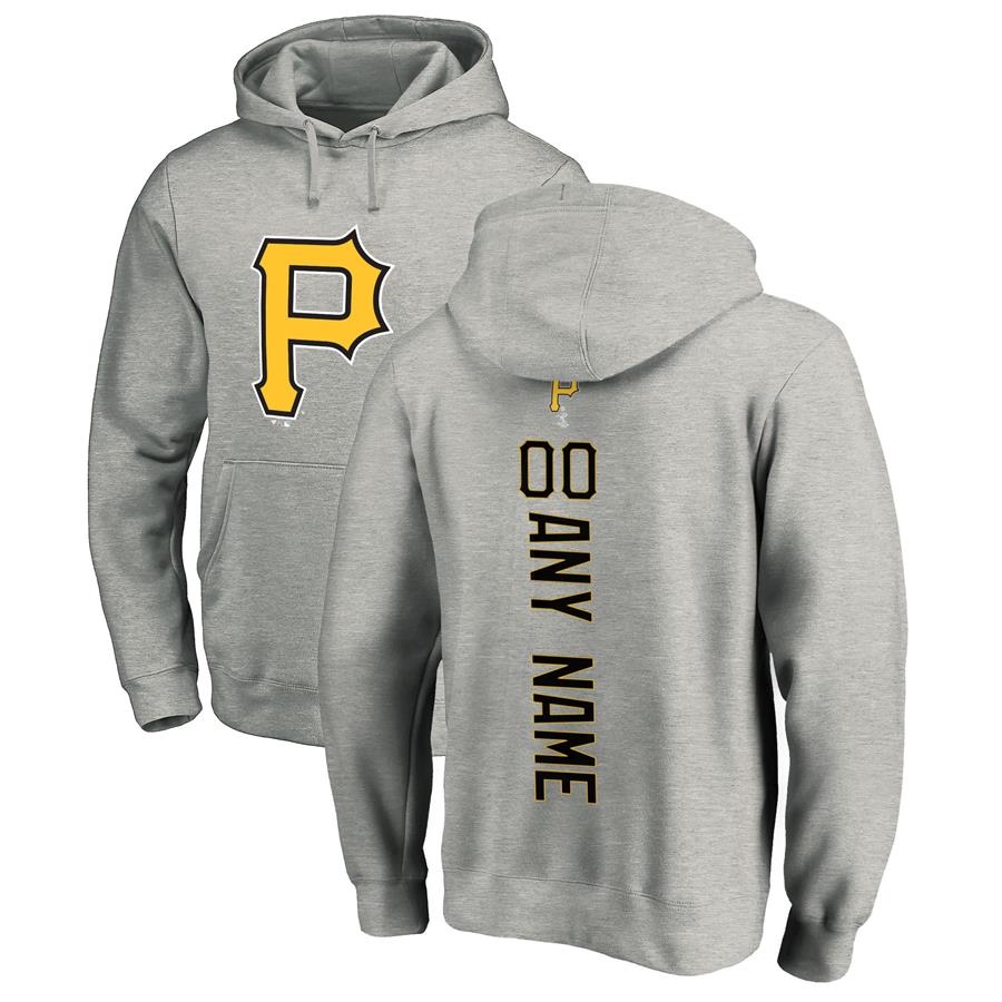 Pittsburgh Pirates Fanatics Branded Personalized Playmaker Pullover Hoodie - Ash