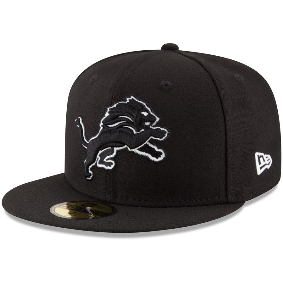 Detroit Lions New Era B-Dub 59FIFTY Fitted Hat - Black