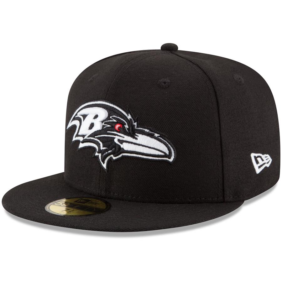 Baltimore Ravens New Era B-Dub 59FIFTY Fitted Hat - Black