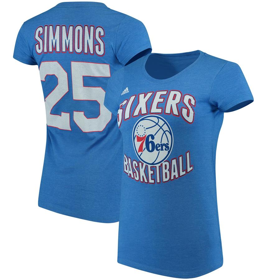 Ben Simmons Philadelphia 76ers adidas Women's Name & Number T-Shirt - Royal