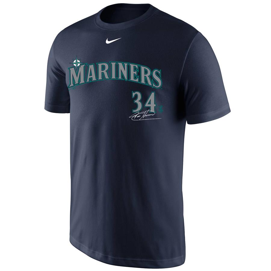 Felix Hernandez Seattle Mariners Nike Player Signature T-Shirt - Navy