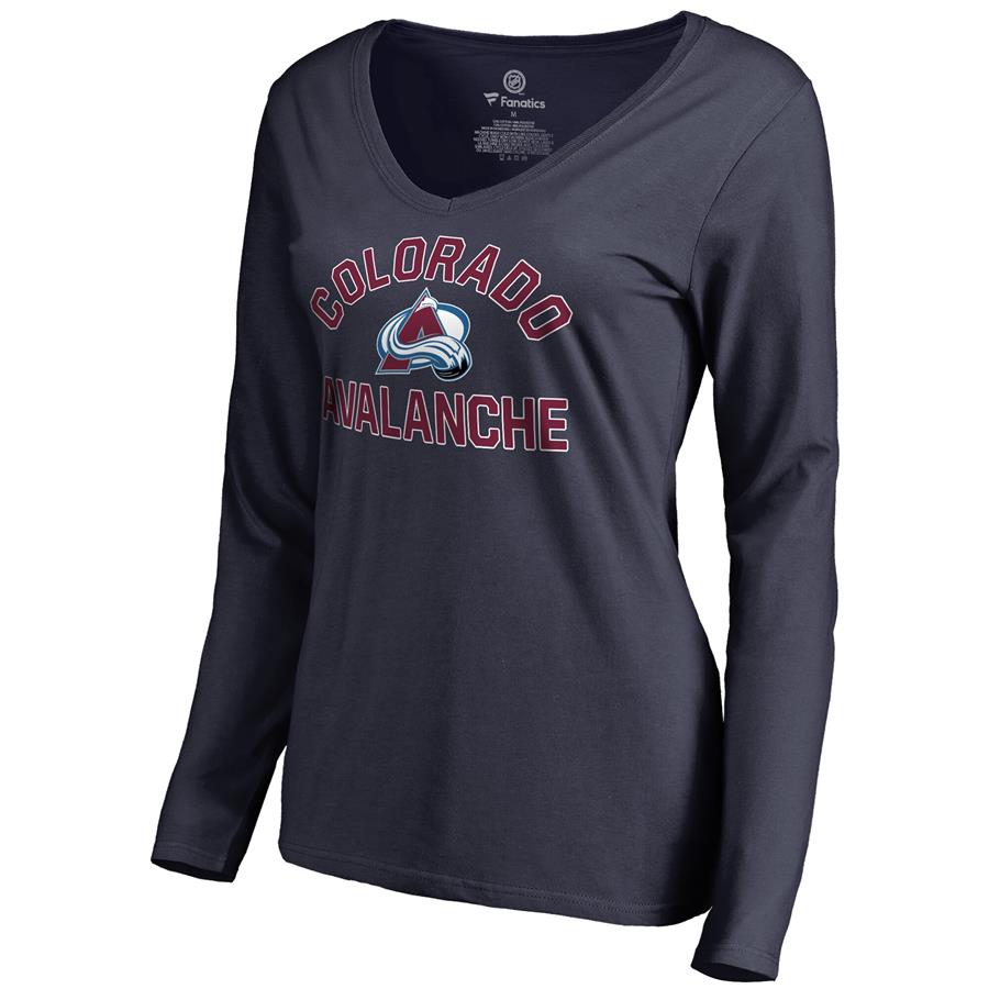Colorado Avalanche Women's Overtime Long Sleeve T-Shirt - Navy