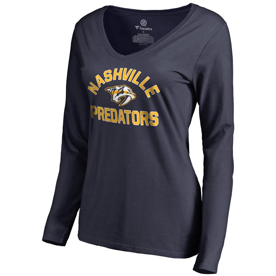 Женский лонгслив Nashville Predators Overtime (тёмно-синий)