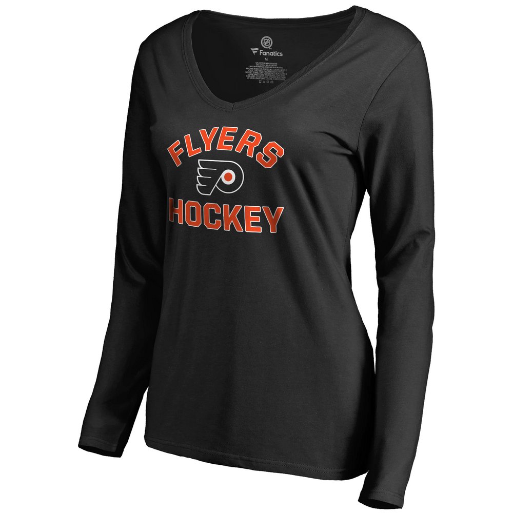 Philadelphia Flyers Women's Overtime Long Sleeve T-Shirt - Black