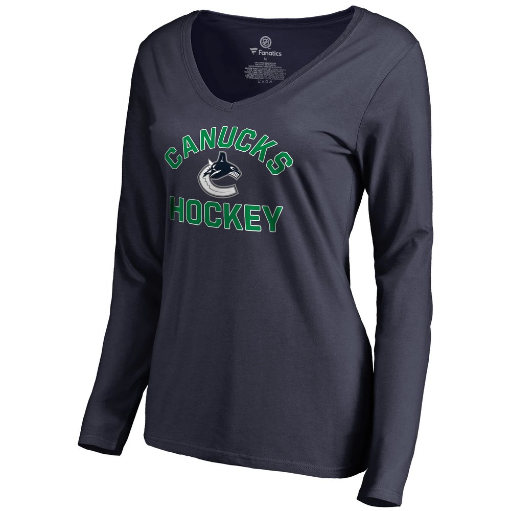 Vancouver Canucks Women's Overtime Long Sleeve T-Shirt - Blue