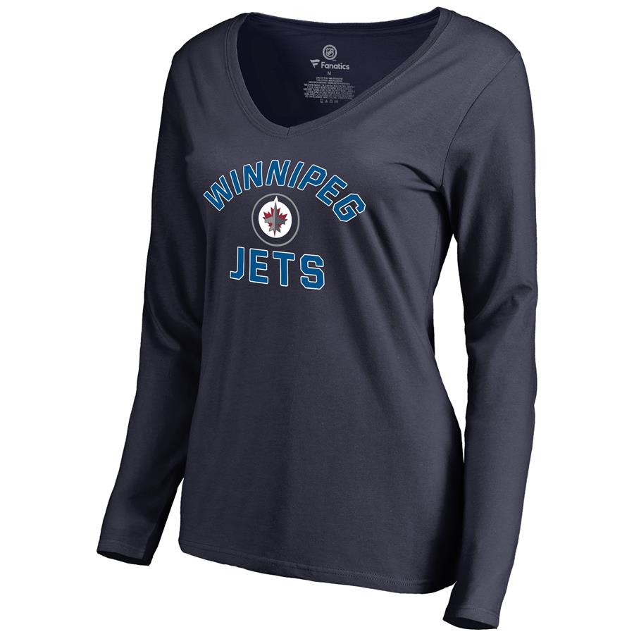 Winnipeg Jets Women's Overtime Long Sleeve T-Shirt - Navy