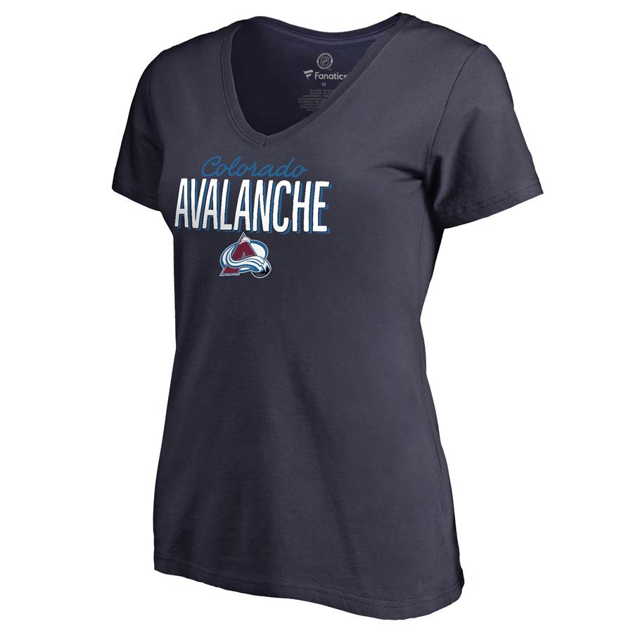 Colorado Avalanche Women's Nostalgia T-Shirt - Navy