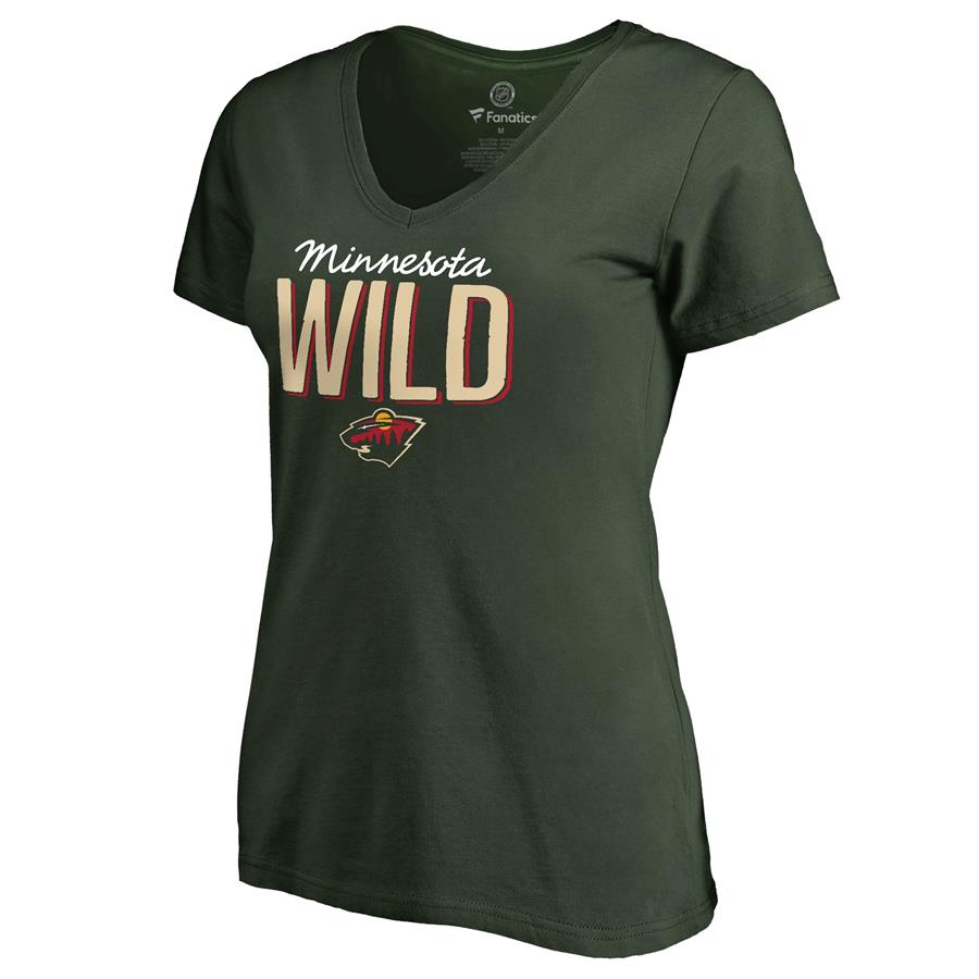 Женская футболка Minnesota Wild Nostalgia (зелёный)