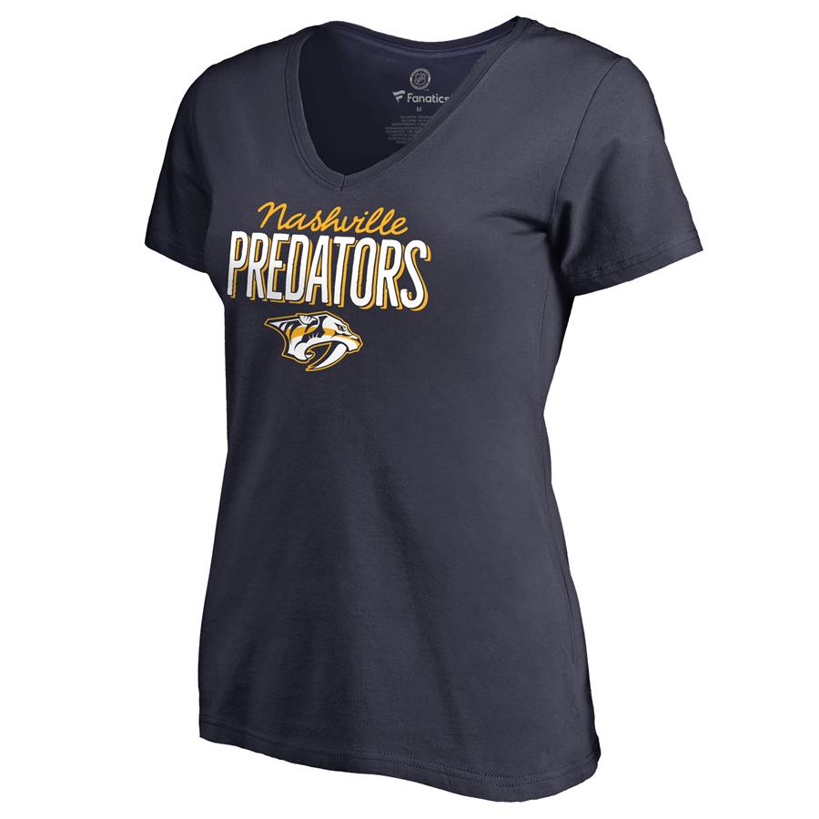 Женская футболка Nashville Predators Nostalgia (тёмно-синий)