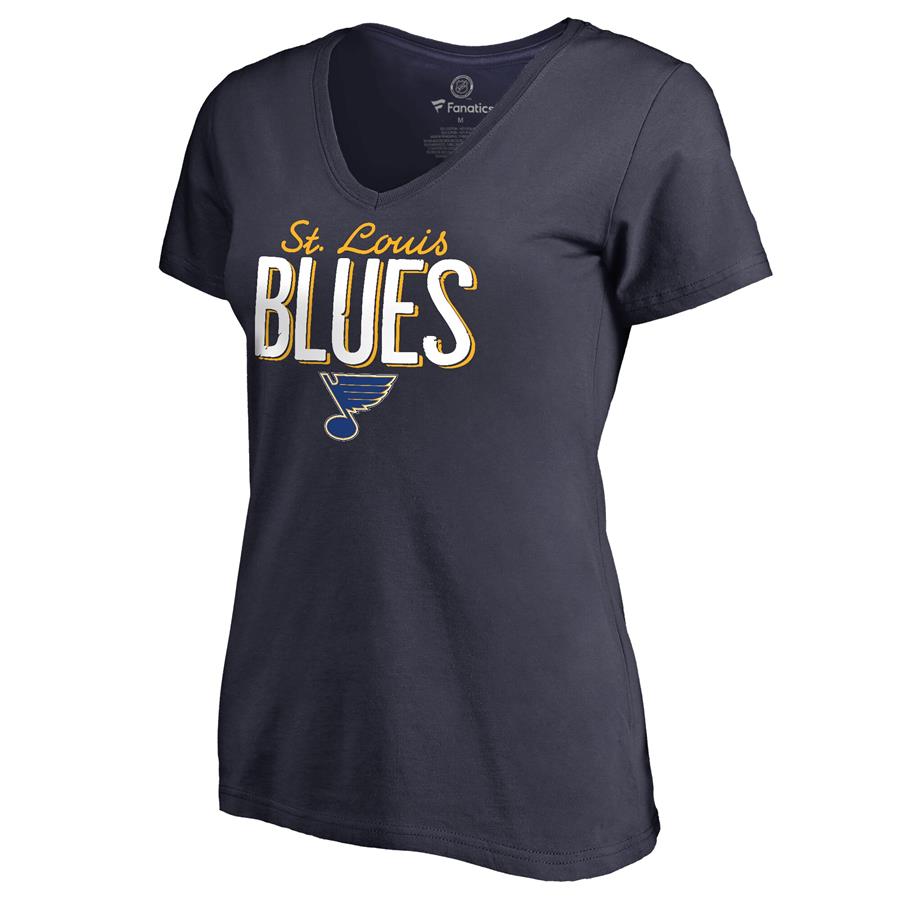 St. Louis Blues Women's Nostalgia T-Shirt - Blue
