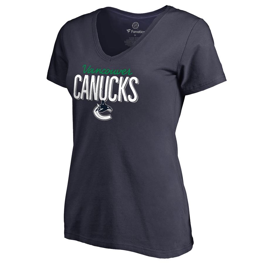 Vancouver Canucks Women's Nostalgia T-Shirt - Blue