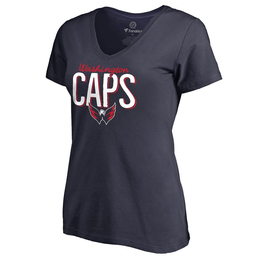 Washington Capitals Women's Nostalgia T-Shirt - Navy