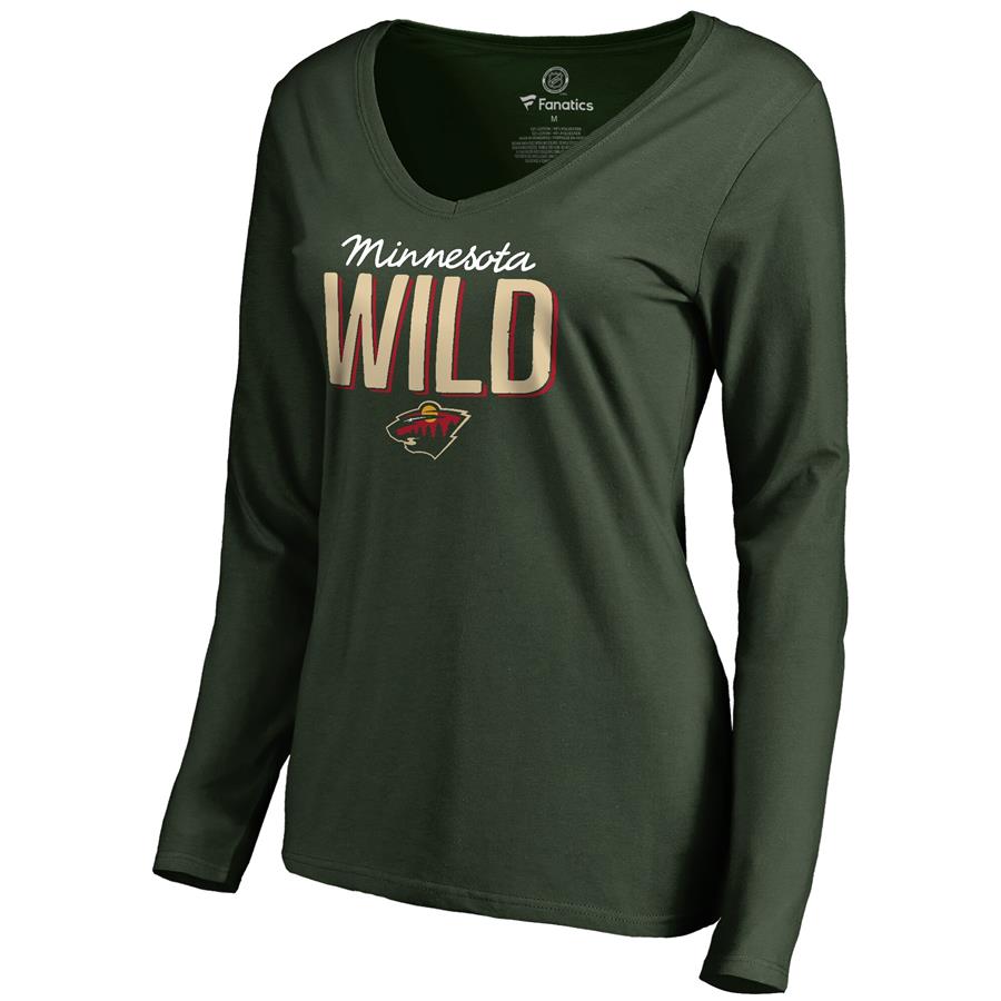 Женский лонгслив Minnesota Wild Nostalgia (зелёный)