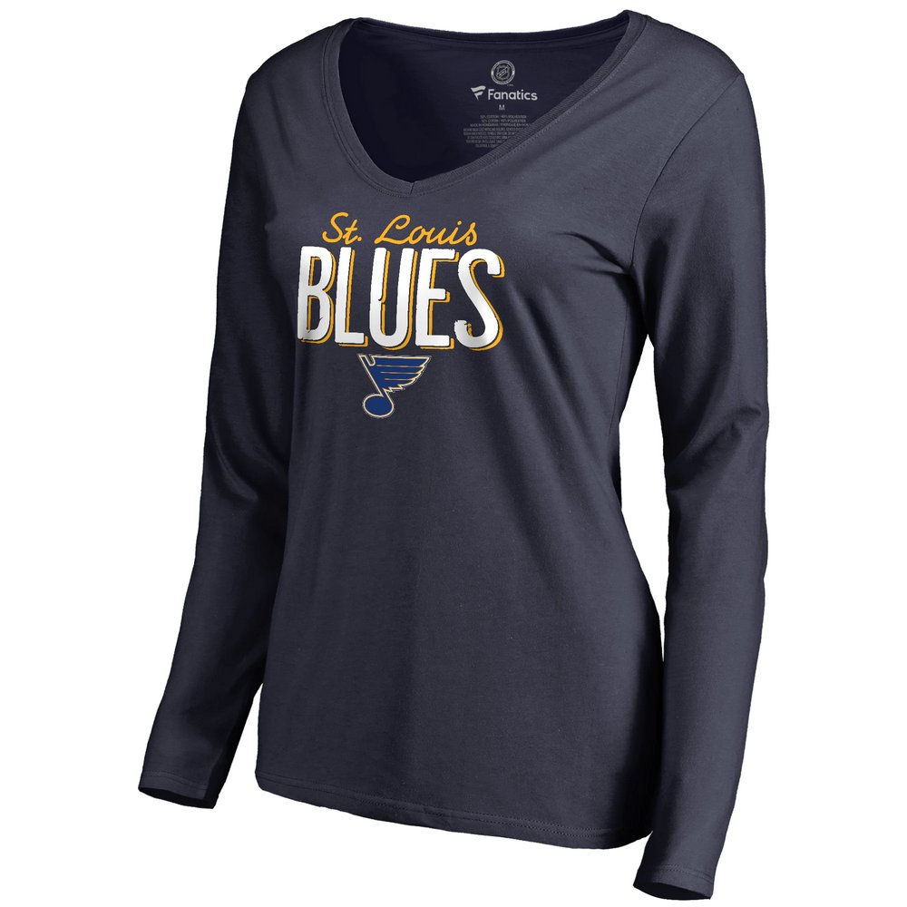 St. Louis Blues Women's Nostalgia Long Sleeve T-Shirt - Blue