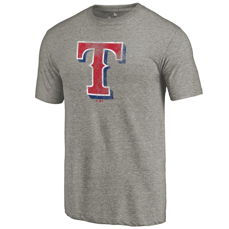 Texas Rangers Distressed Team Tri-Blend T-Shirt - Ash