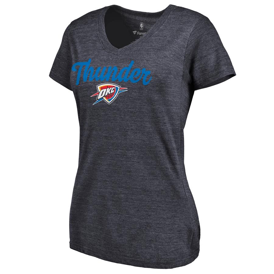 Oklahoma City Thunder Women's Freehand Tri-Blend V-Neck T-Shirt - Navy