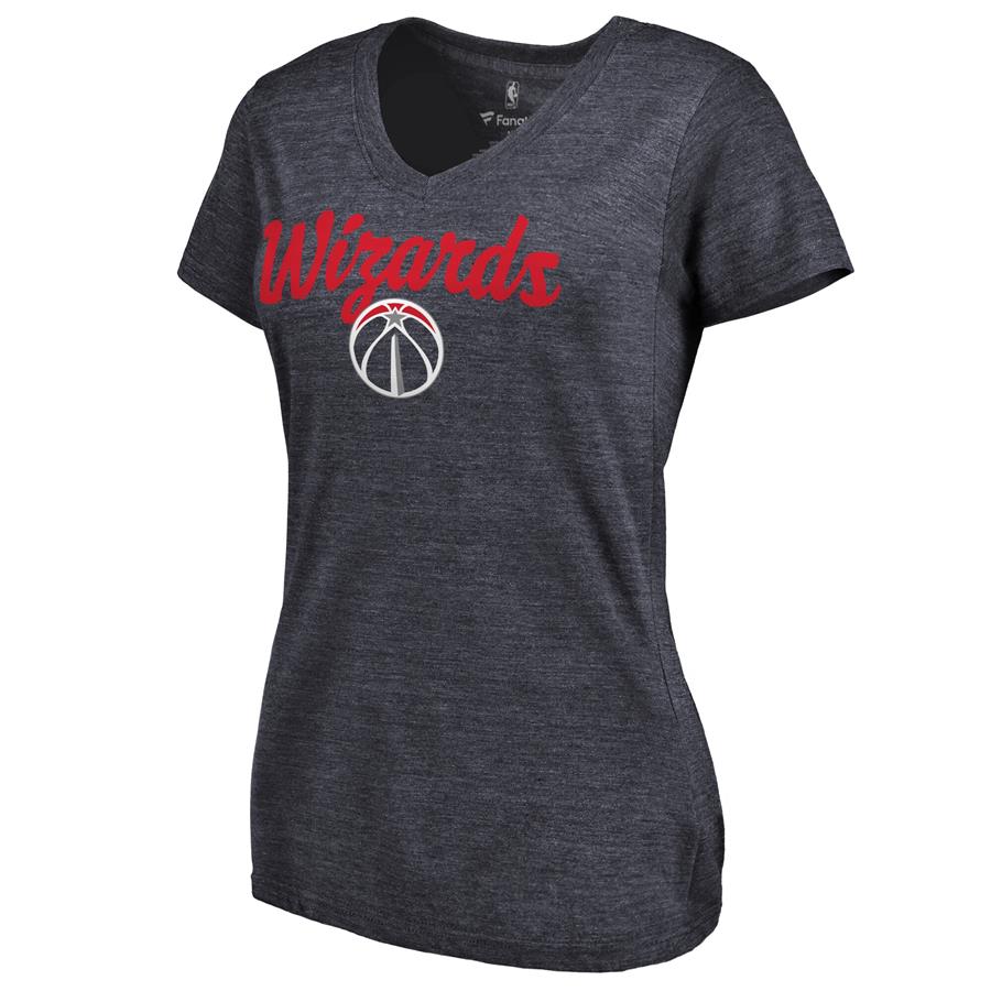 Washington Wizards Women's Freehand Tri-Blend V-Neck T-Shirt - Navy