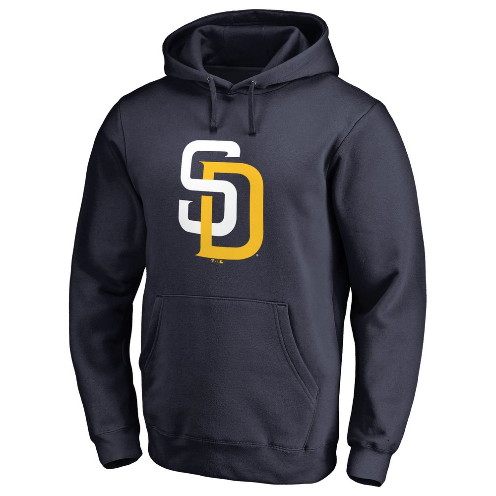 San Diego Padres Team Color Primary Logo Pullover Hoodie - Navy