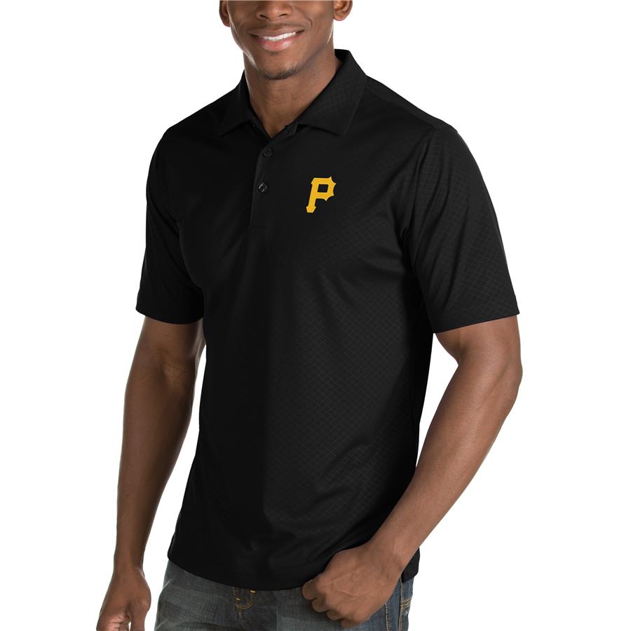 Pittsburgh Pirates Antigua Inspire Desert Dry Polo - Black
