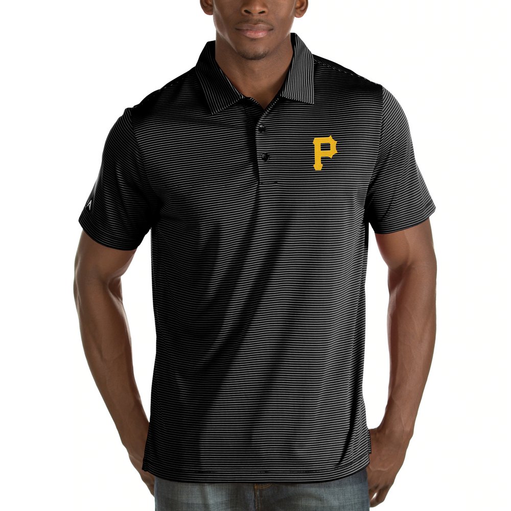 Pittsburgh Pirates Antigua Quest Desert Dry Polo - Black