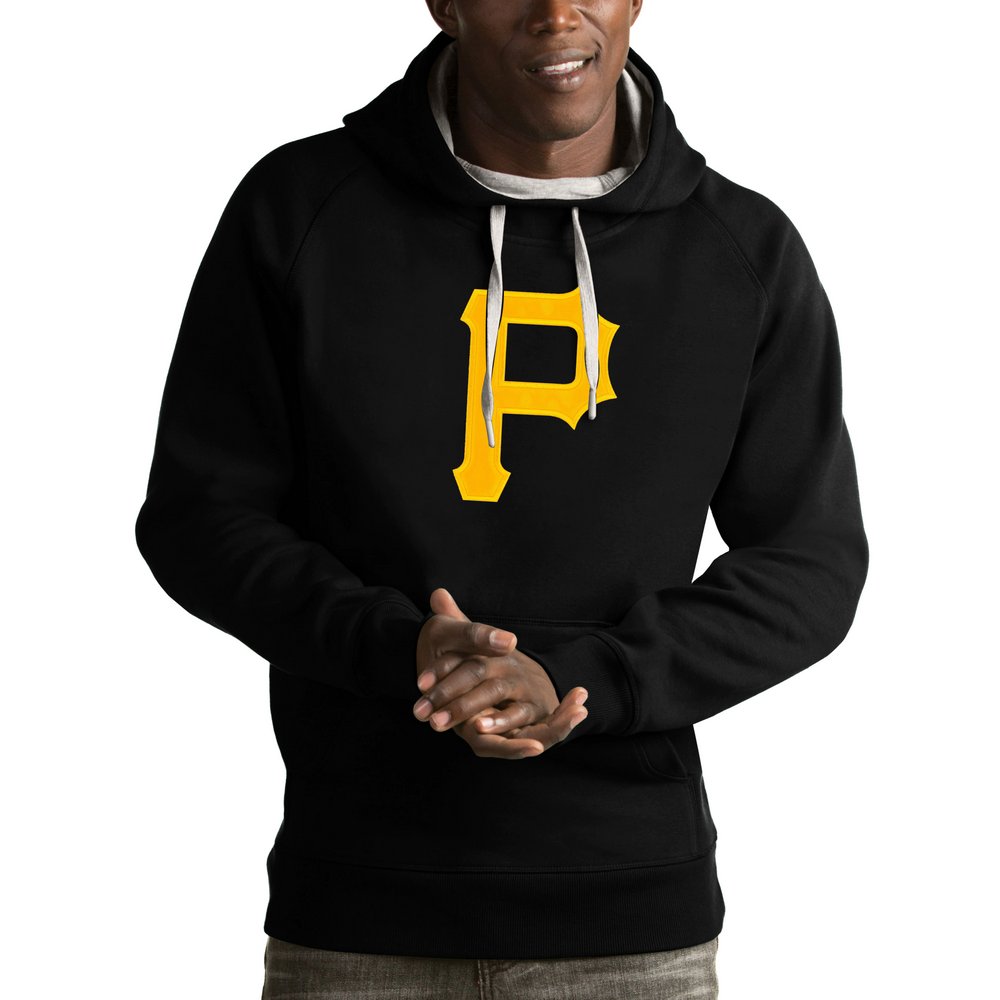 Pittsburgh Pirates Antigua Victory Pullover Hoodie - Black