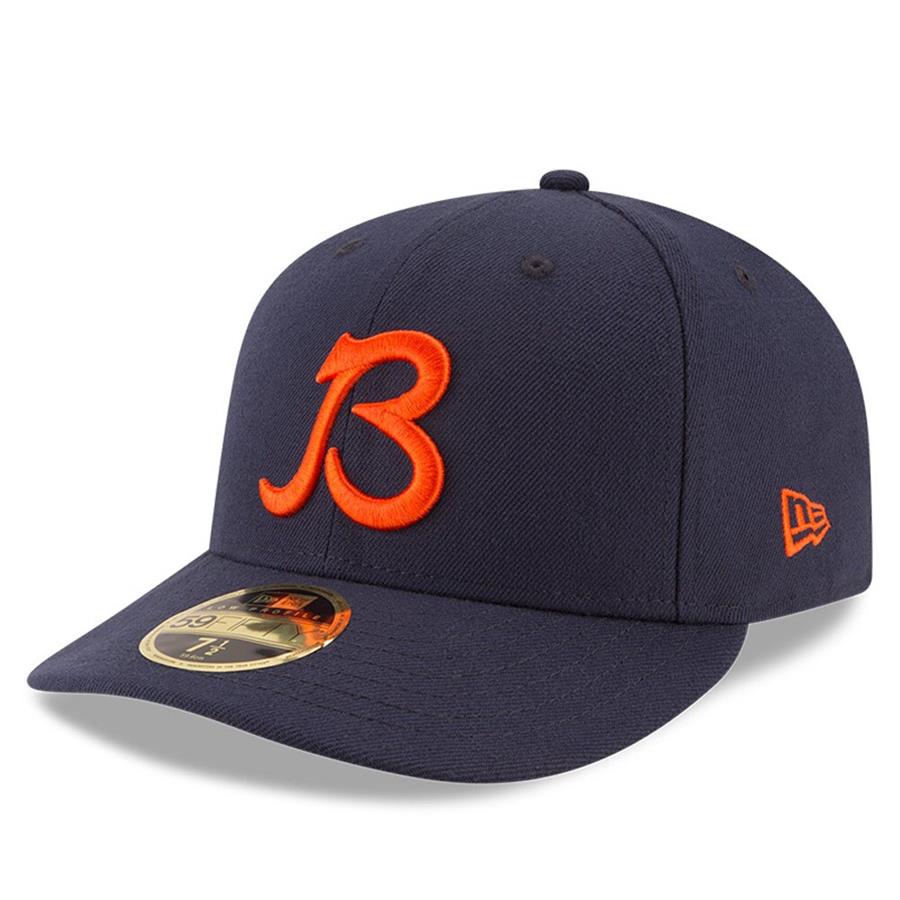 Chicago Bears New Era Omaha Low Profile 59FIFTY Hat - Navy B