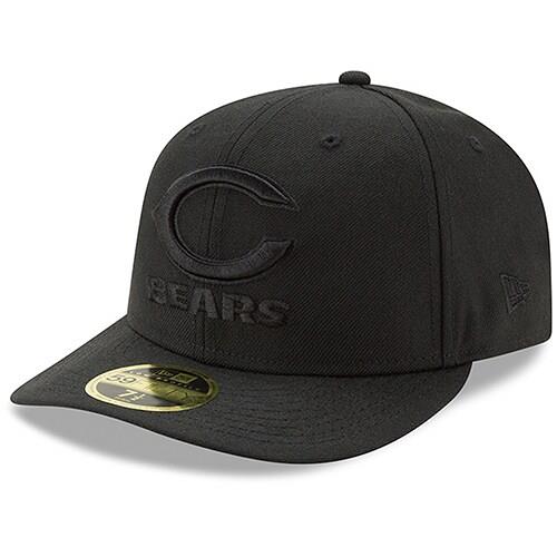 Chicago Bears New Era Black on Black Low Profile 59FIFTY Fitted Hat