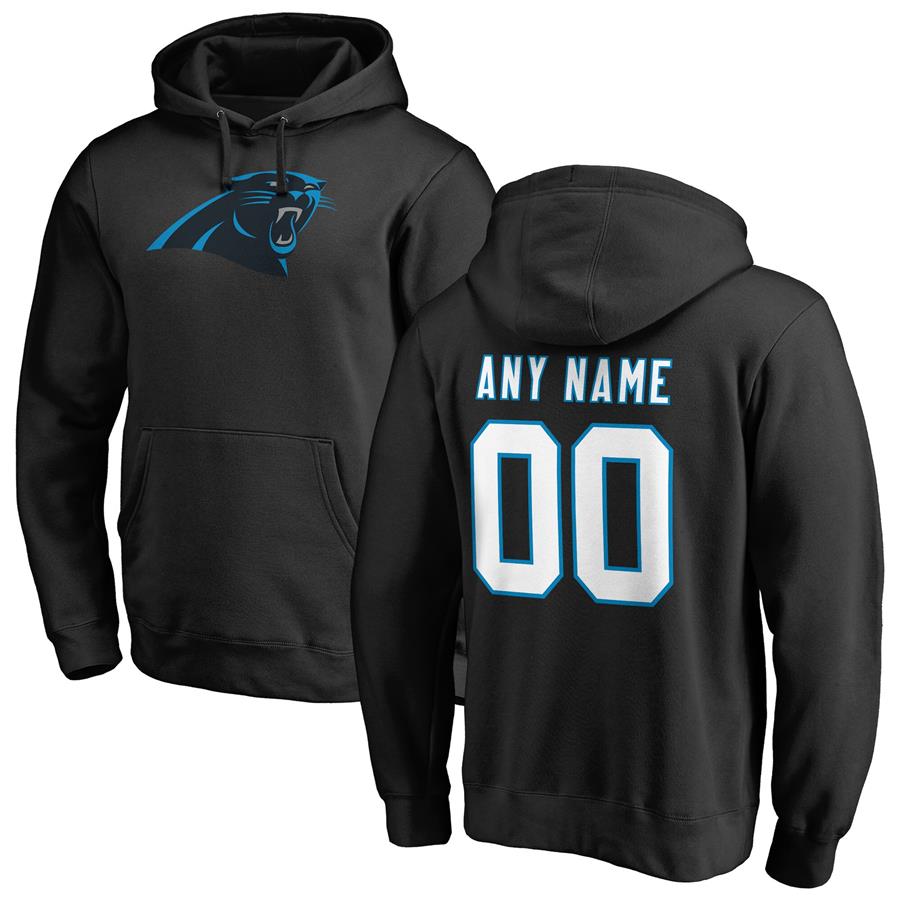Carolina Panthers Fanatics Branded Personalized Icon Name & Number Pullover Hoodie - Black