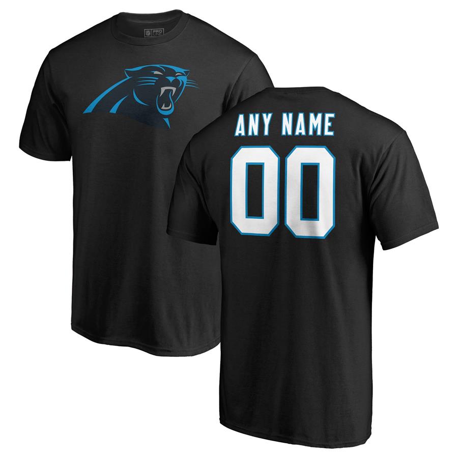 Carolina Panthers Fanatics Branded Personalized Icon Name & Number T-Shirt - Black
