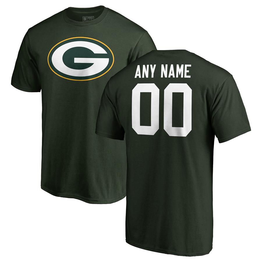 Green Bay Packers Fanatics Branded Personalized Icon Name & Number T-Shirt - Green