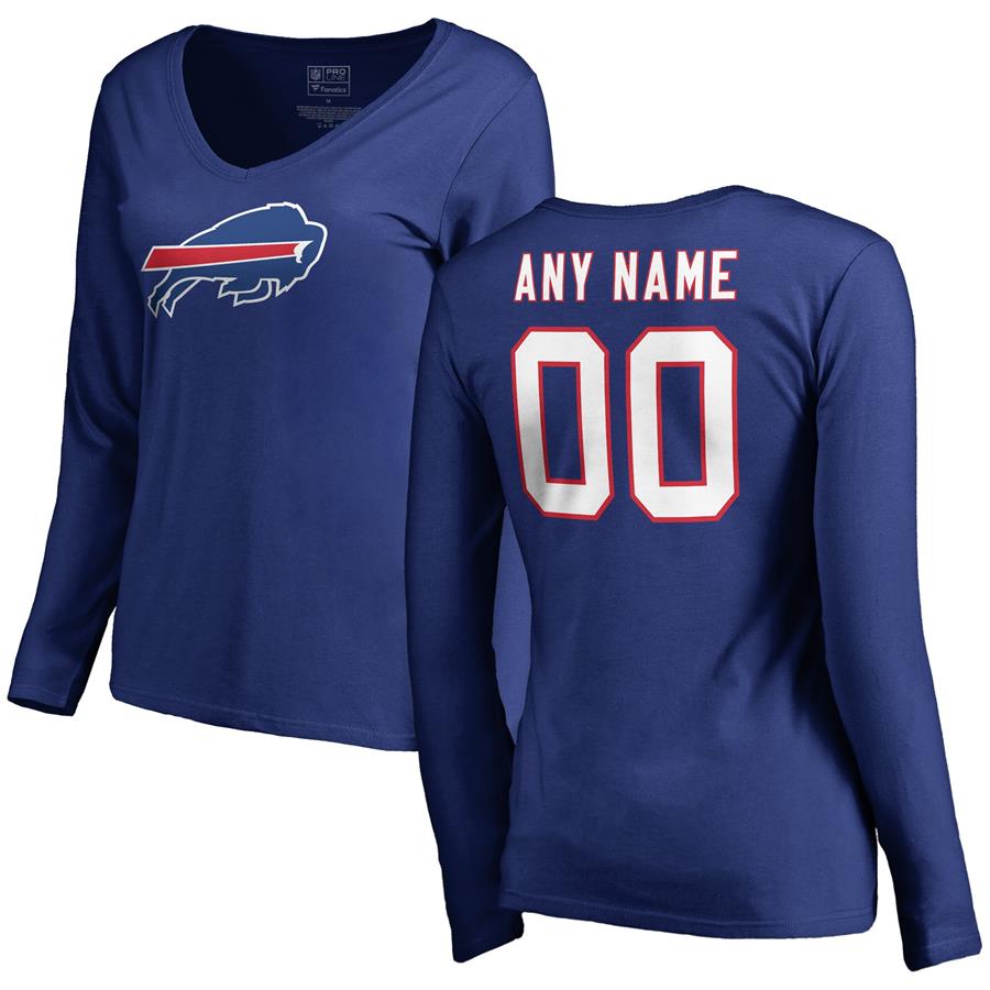 Buffalo Bills Fanatics Branded Women's Personalized Icon Name & Number Long Sleeve T-Shirt - Royal