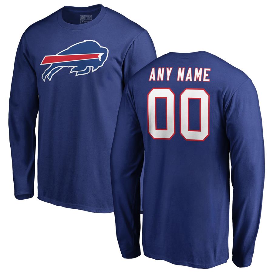 Buffalo Bills Fanatics Branded Personalized Icon Name & Number Long Sleeve T-Shirt - Royal