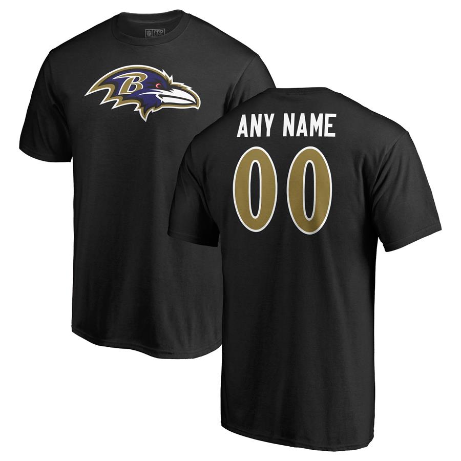 Baltimore Ravens Fanatics Branded Personalized Icon Name & Number T-Shirt - Black